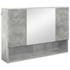 vidaXL Ogledalo ormar Betonski sivi 80 x 17 x 55 cm Konstruirano drvo