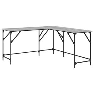 vidaXL Radni stol boja hrasta sonome 149x149x75 cm konstruirano drvo