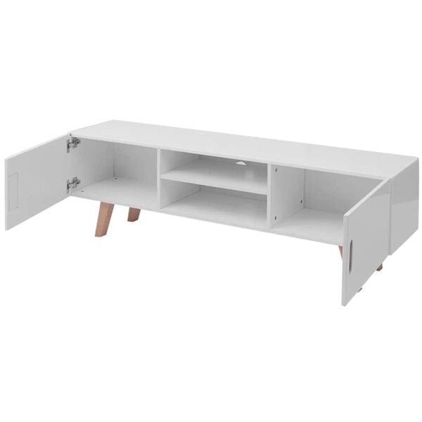 vidaXL TV stalak MDF 150 x 35 x 48,5 cm visoki sjaj bijeli