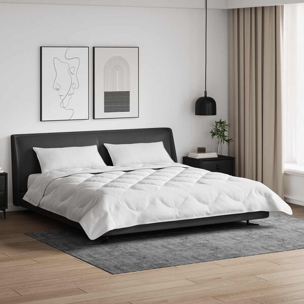 vidaXL Poplun s jastukom 3 pcs Bijelo Mikrofibra