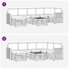 vidaXL Setovi sofa 8 pcs Prirodna i antracit Čvrsto drvo akacije