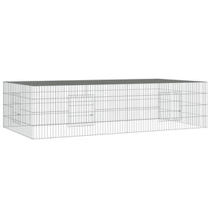vidaXL Kavez za zečeve s 2 panela 220x110x55 cm od pocinčanog željeza