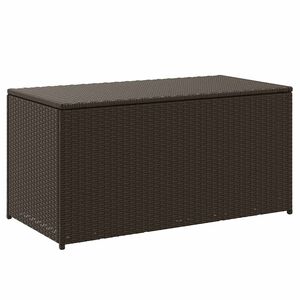 vidaXL Vrtna kutija za pohranu od poliratana 100 x 50 x 50 cm smeđa