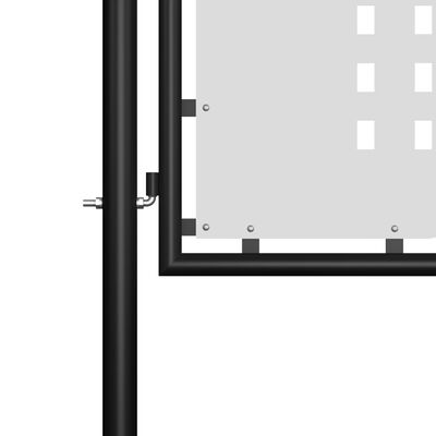 vidaXL Vrtna vrata čelična 400 x 125 cm crna