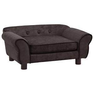 vidaXL Sofa za pse smeđa 72 x 45 x 30 cm pli&scaron;ana