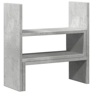 vidaXL Organizator za stol podesivi boja betona 40 x 17 x 41 cm drveni