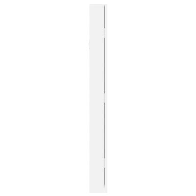 vidaXL Zidni ormarić za nakit s ogledalom bijeli 30 x 8,5 x 90 cm