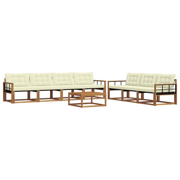 vidaXL Set vanjskih sofa s jastukom 8 pcs Prirodna i krem