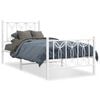vidaXL Metalni okvir kreveta uzglavlje i podnožje bijeli 80x200 cm