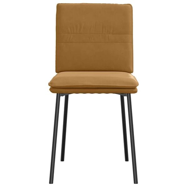 vidaXL Blagovaonske stolice 2 kom smeđe baršunaste