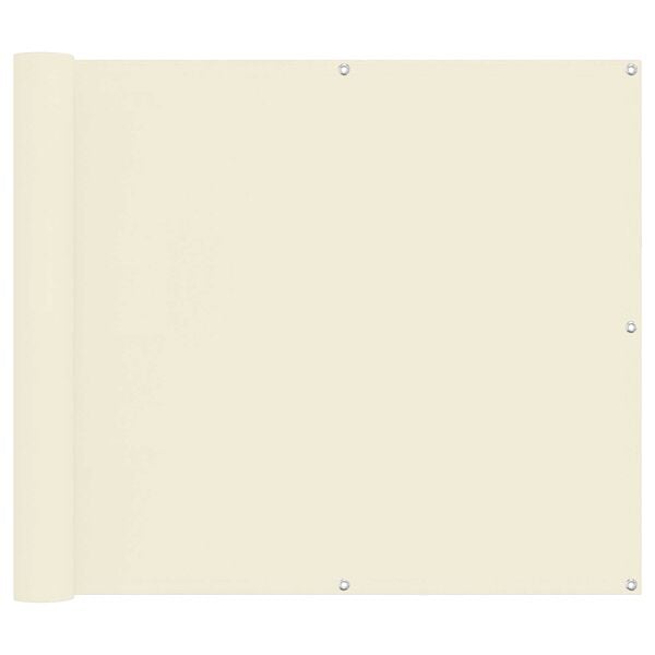 vidaXL Balcony ekran Krema 100 x 300 cm Oxford tkanina