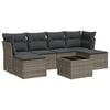 vidaXL 7-dijelni set vrtnih sofa sivi od poliratana