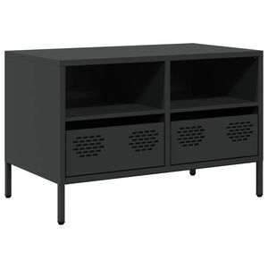 vidaXL TV ormarić crni 68 x 39 x 43,5 cm hladno valjani čelik