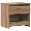 vidaXL Noćni ormarić Artisan hrast 40x30x39 cm izrađeno drvo