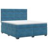vidaXL Boxspring krevet s madracem Plava 140 x 190 cm Bar&scaron;un