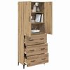 vidaXL Highboard Umjetnički hrast 69,5 x 34 x 180 cm Konstruirano drvo