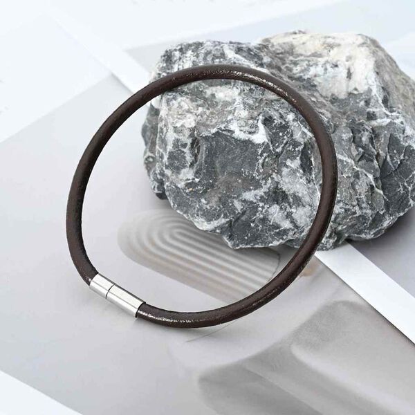 vidaXL Kožni konop Tamno smeđa &Oslash;5 mm x 10 m Koža