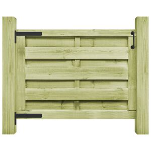 vidaXL Vrtna vrata od impregnirane borovine 100 x 75 cm zelena