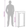 282429 vidaXL Shoe Cabinet with Cover Cream 58x28x106 cm Fabric