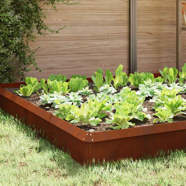 vidaXL Ograde protiv puževa 16 pcs Rđa