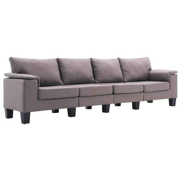 vidaXL Sofa Sivo-smeđa 4 sjedala tkanina