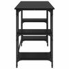 vidaXL Stol s policom Crni hrast 140 x 50 x 75 cm Konstruirano drvo