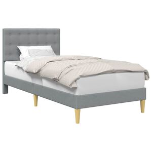 vidaXL Krevetna konstrukcija Svjetlosiva 80 x 200 cm Tkanina