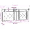vidaXL Držeće uzglavlje Zidne Crna 170 x 55 x 5 cm Bar&scaron;un