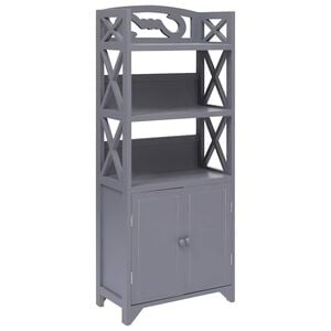 vidaXL Kupaonski ormarić sivi 46 x 24 x 116 cm drvo paulovnije