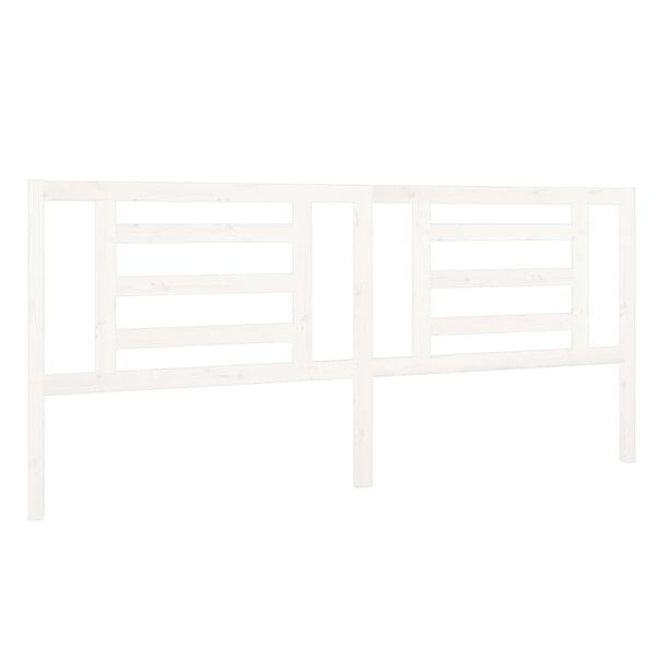 vidaXL Uzglavlje za krevet bijelo 206 x 4 x 100 cm od masivne borovine