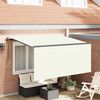 vidaXL Skrovita tenda Krema 300 x 200 cm tkanina
