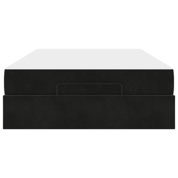 vidaXL Okvir kreveta s madracem s madracem 2 pcs Crna Bar&scaron;un