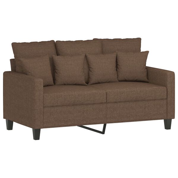 vidaXL 4-dijelni set sofa s jastucima smeđi od tkanine