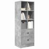 vidaXL Highboard s ladicama Betonski sivi 45,5 x 34 x 127 cm