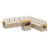 vidaXL 11-dijelni set vrtnih sofa od poliratana s jastucima bež