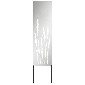 vidaXL Privatnost u vrtu Rezbarija Srebrno 32 x 140 cm Pocinčani čelik