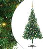 vidaXL Umjetno osvijetljeno božićno drvce s kuglicama 210 cm 910 grana
