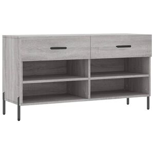 vidaXL Klupa za cipele siva boja hrasta 102x35x55 cm konstruirano drvo