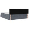 vidaXL Krevet S LED lampica s pohranom Tamno siva 180 x 200 cm Bar&scaron;un
