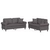 vidaXL 2-dijelni set sofa s jastucima sivi od umjetne kože