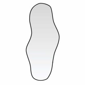 vidaXL Zidno ogledalo crna 60x25 cm