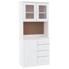 vidaXL Visoka komoda ALTA bijela 77 x 35 x 165 cm od masivne borovine