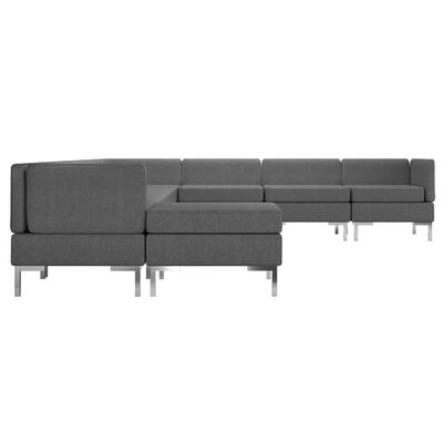 vidaXL 9-dijelni set sofa od tkanine tamnosivi