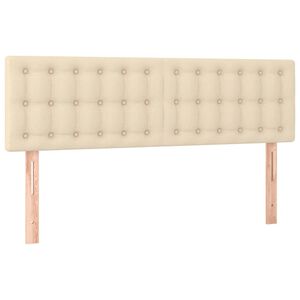 vidaXL Uzglavlja krem 144x5x78/88 cm od tkanine