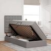 vidaXL Krevet s madracem i skladi&scaron;tem Sivo-smeđa 90 x 200 cm Poliester