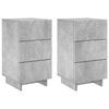 vidaXL Noćni ormar 2 pcs Betonska siva 33,5 x 34,5 x 60 cm