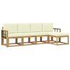 vidaXL Set vanjskih sofa 5 kom. Bijela i krem