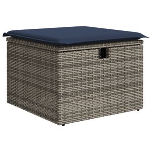 vidaXL Vrtna stolica s jastukom Siva 55 x 55 x 37 cm poliratan