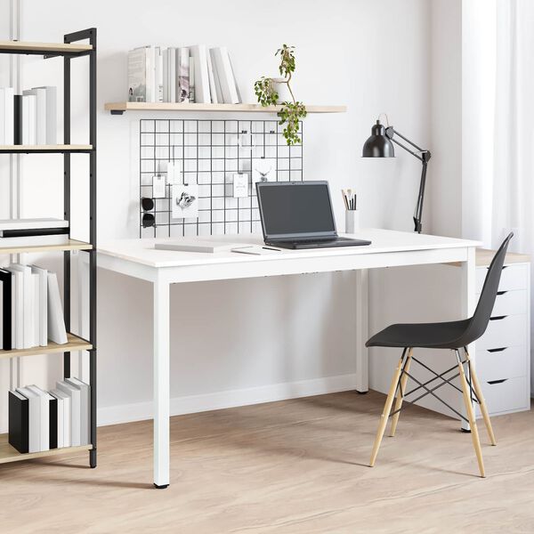 vidaXL Stol za objedovanje Bijelo 140 x 80 x 75 cm Čvrsto borovo drvo