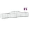vidaXL Lučne gabionske ko&scaron;are 5 kom 300x50x40/60 cm pocinčano željezo